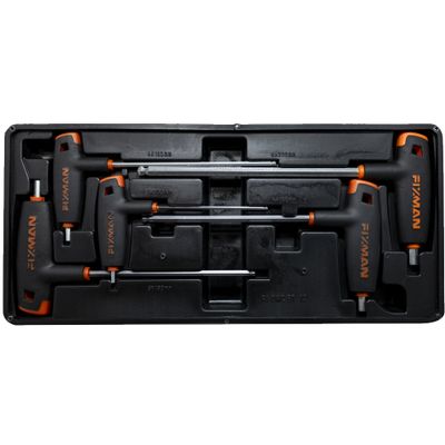 FIXMAN 5-pc L-h&le Hex Keys W-ball Head 3-4-5-6-8mm